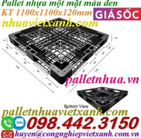 1 Pallet nhựa 1100x1100x120mm màu đen - pallet nhựa xuất khẩu