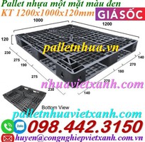 1 Pallet nhựa 1200x1000x120mm màu đen - pallet nhựa xuất khẩu