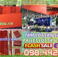 Tấm lót sàn sân khấu 500x1000x50mm mặt liền màu cam