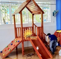 2 Cầu trượt gỗ cho bé, cầu trượt liên hoàn gỗ giá rẻ