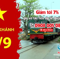 Ưu đãi hấp dẫn dịp Quốc khánh Giảm giá vé tàu hỏa lên đến 7