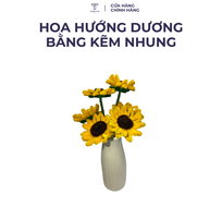 Hoa hướng dương bằng kẽm nhung Thetis Store