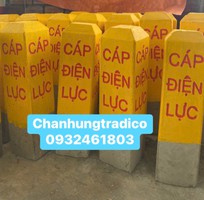 2 Cột Bê Tông Cảnh Báo Cáp Ngầm Điện Lực