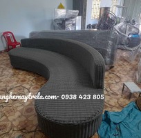 Ghế sofa mây nhựa uốn cong