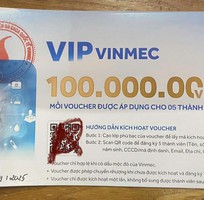 Cần pass lại Voucher trị giá 100 tr Vinmec