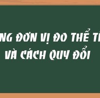 Bảng đơn vị đo thể tích