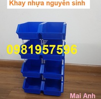 2 Khay nhựa đựng ốc vít, kệ dụng cụ xếp tầng, khay nhựa nguyên sinh