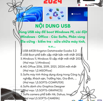 1 USB Boot, Cài Win, Cứu hộ Máy Tính 2024  USB 64GB