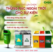 Tiêu chí lựa chọn thùng rác ngoài trời thích hợp cho sự kiện