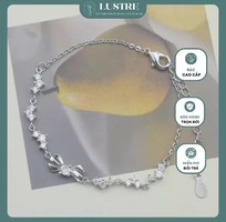 2 Lắc tay bạc nữ Lustre, Vòng tay hoa nhí nữ tính