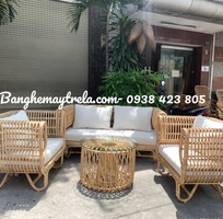 5 Bàn ghế sofa mây tự nhiên tổ yến phòng khách