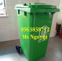 3 Thùng rác nhựa 240L HDPE siêu bóng - bền - đẹp - vệ sinh môi trường