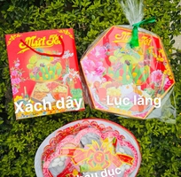 Xưởng sản xuất Mứt Tết : hộp mika bầu dục , hộp lục giác, hộp xách dây  Mứt bí, dừa, lạc, cà rốt