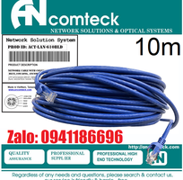 10 Day nhảy patch cord CAT6 UTP 10M lõi đồng 100 pass Fluke, đầu đúc ACT-LAN-610BLD