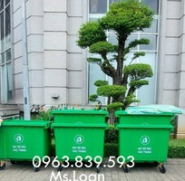 3 Xe gom rác khu dân cư, chung cư dung tích 660lit.