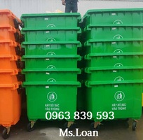 2 Xe gom rác khu dân cư, chung cư dung tích 660lit.
