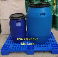 3 Thùng phuy 120lit đai nhựa mới thanh lý giảm giá 10