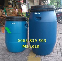 5 Thùng phuy 120lit đai nhựa mới thanh lý giảm giá 10