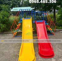 2 Cầu trượt mầm non nhập khẩu, cầu trượt trẻ em ngoài trời