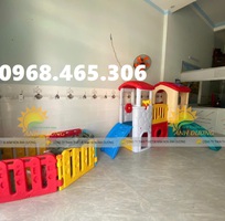 4 Cầu trượt mầm non nhập khẩu, cầu trượt trẻ em ngoài trời