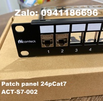 6 Thanh đấu nối mạng Patch panel  24 cổng CAT6A FTP mã ACT-24S1U, ACT-S6A-001 hãng Ancomteck