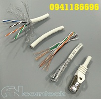 5 Dây nhảy Patch cord Cat6A S-FTP, Shielded, LSZH, White, 1.5M -2M-3M-5M đúc - hãng ANCOMTECK