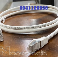 3 Dây nhảy Patch cord Cat6A S-FTP, Shielded, LSZH, White, 1.5M -2M-3M-5M đúc - hãng ANCOMTECK