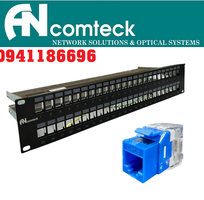 5 Thanh đấu nối Patch panel 24 cổng Cat6 UTP mã ACT-24S1U, ACT-JK28-C6-US chính hãng ANCOMTECK
