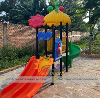 2 Cầu trượt liên hoàn ngoài trời,xích đu cầu trượt liên hoàn