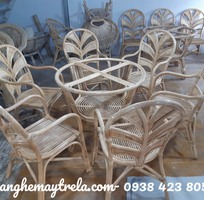 2 Bàn ghế ăn mây tự nhiên