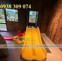 Cầu trượt đôi, cầu trượt mini, cầu trượt ngoài trời giá rẻ