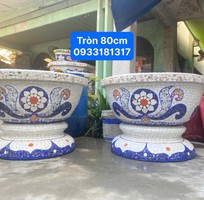Nghệ nhân dán miễng sành sứ - ốp sành - chuyên chậu hoa - bể cá cảnh