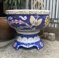 14 Nghệ nhân dán miễng sành sứ - ốp sành - chuyên chậu hoa - bể cá cảnh