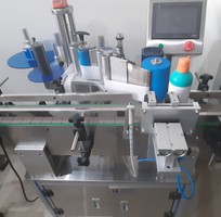 Máy dán nhãn chai tròn tự động, máy dán tem nhãn decal chai lọ, máy dán nhãn hủ yến