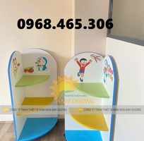 3 Kệ gỗ MDF mầm non 3 tầng, kệ gỗ mầm non nhiều màu