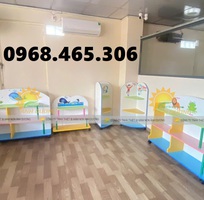 5 Kệ gỗ MDF mầm non 3 tầng, kệ gỗ mầm non nhiều màu