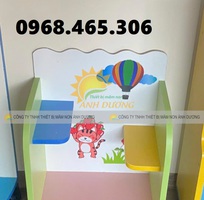 6 Kệ gỗ MDF mầm non 3 tầng, kệ gỗ mầm non nhiều màu