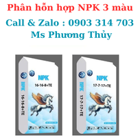 Bán phân bón hỗn hợp NPK 3 màu nguyên liệu nhập khẩu tan nhanh
