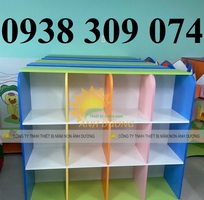 4 Tủ đựng cặp mầm non, kệ cặp mầm non 12 ô,kệ cặp dép mầm non