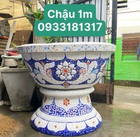 5 Chậu đắp tay khảm sành sứ , cẩn miểng . Thủ đức tphcm