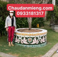 6 Chậu đắp tay khảm sành sứ , cẩn miểng . Thủ đức tphcm