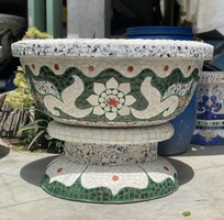 10 Chậu đắp tay khảm sành sứ , cẩn miểng . Thủ đức tphcm