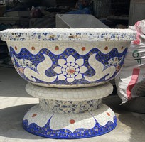 11 Chậu đắp tay khảm sành sứ , cẩn miểng . Thủ đức tphcm