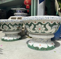 12 Chậu đắp tay khảm sành sứ , cẩn miểng . Thủ đức tphcm