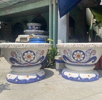 13 Chậu đắp tay khảm sành sứ , cẩn miểng . Thủ đức tphcm