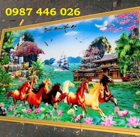 Tranh gạch men mã đáo thành công 3d ốp tường