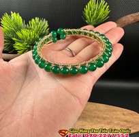 Vòng tay phong thuỷ đá mã não xanh R01 quà tặng ý nghĩa cho mẹ, bạn gái đẹp sang