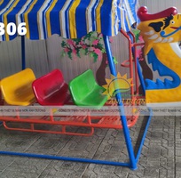 2 Xích đu thuyền rồng có mái che trẻ em
