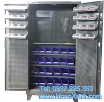 1 Tủ dụng cụ cơ khí VT-T10, tủ treo đồ nghề cơ khí, tủ dụng cụ 2 cánh, tủ dụng cụ kết hợp