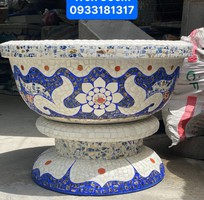 8 Chậu hoa   chậu cảnh   chậu hoa dán miễng , ghép sành sứ   chậu to